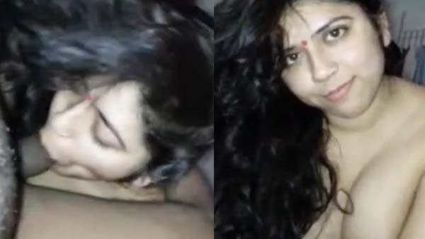 Cute bhabhi apne devar ke lund ko chusti hui