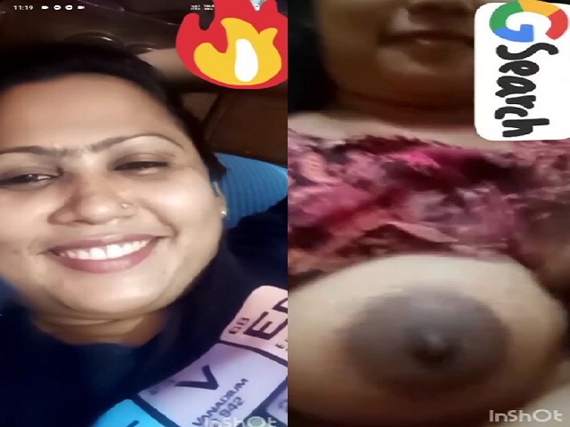 Busty aunty topless round big boobs showing