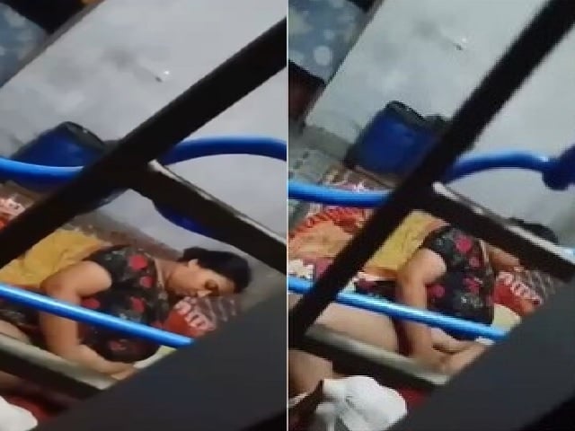 Brother wife Indian fingering caught through window