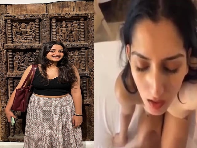 First time cum facial by sexy Indian girlfriend