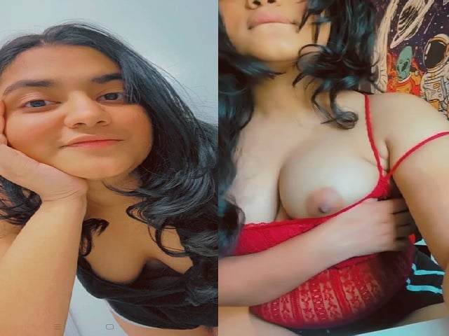 Cute girl nipple slip boob show viral selfie MMS