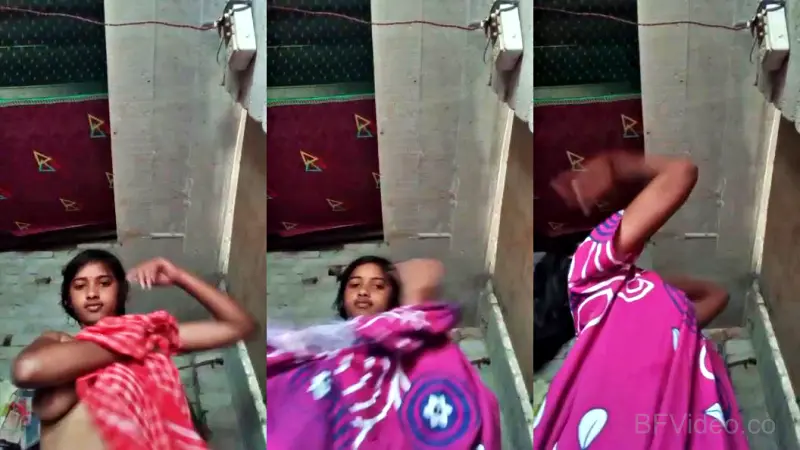 Indian Cute Girl Boobs Show During Dress Change