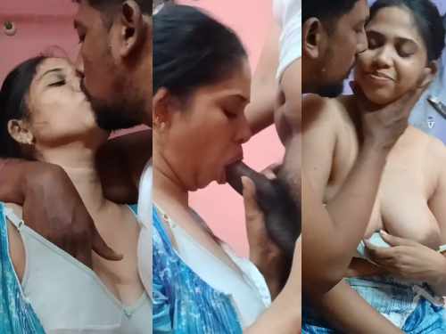 After a Long time Husband Wife Full Sex With Blowjob Video