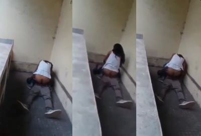 Outdoor xxx MMS of a college couple fucking behind the college