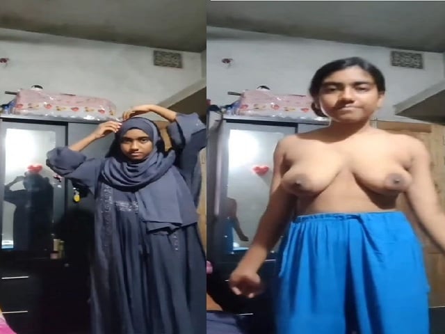 Girlfriend in burkha stripping and topless viral hot
