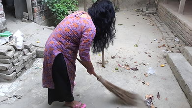 My Stepaunty Was Cleaning the Yard. but I Hugged Him, Put Him in My Stepaunty Ass, and Started Fucking Him Anal