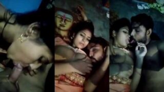 Big boobs indian aunty xxx video with his lover at night